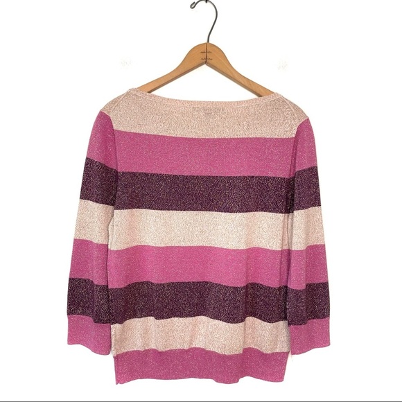 Brooks Brothers | Striped Shimmery Top - Picture 4 of 6